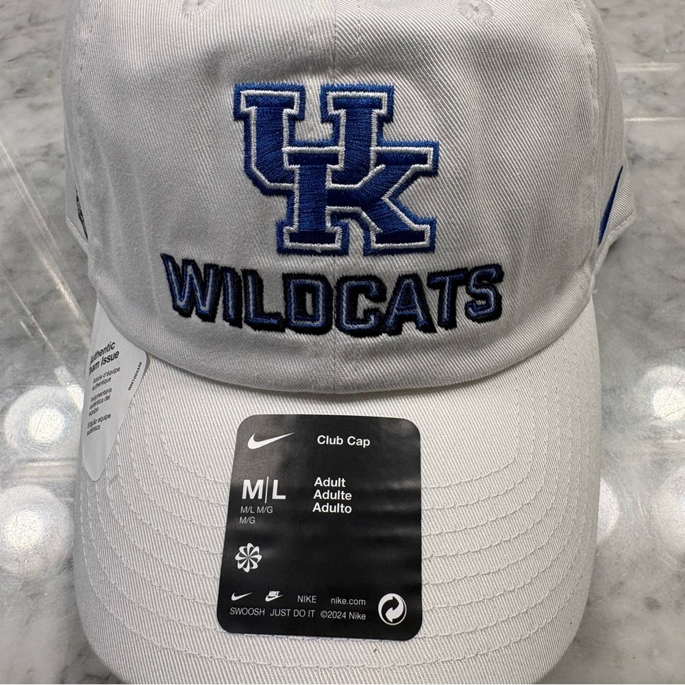 Kentucky Wildcats Nike On-Field Official NCAA Game Day Adjustable White Dad Hat - Picture 2 of 4